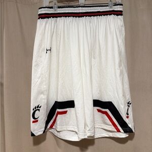 Under Armour University of Cincinnati White Basketball Shorts